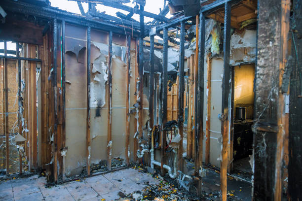Professional Fire Damage Removal technician working in Moodus, CT